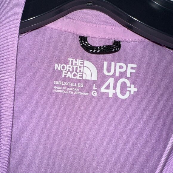 Northface UPF Rashguard Sunshirt Lavendar Girls Large - Picture 3 of 3